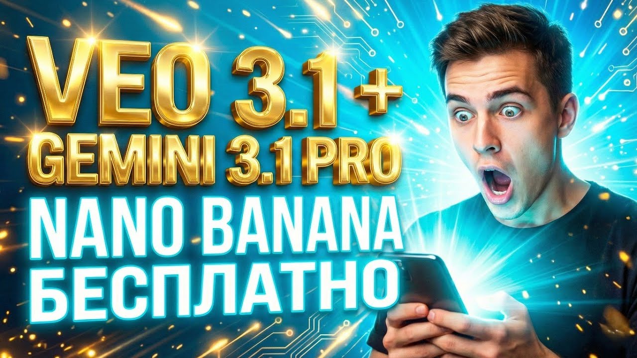 Veo 3.1 и Gemini 3.1 Pro: Как получить Nano Banana БЕСПЛАТНО