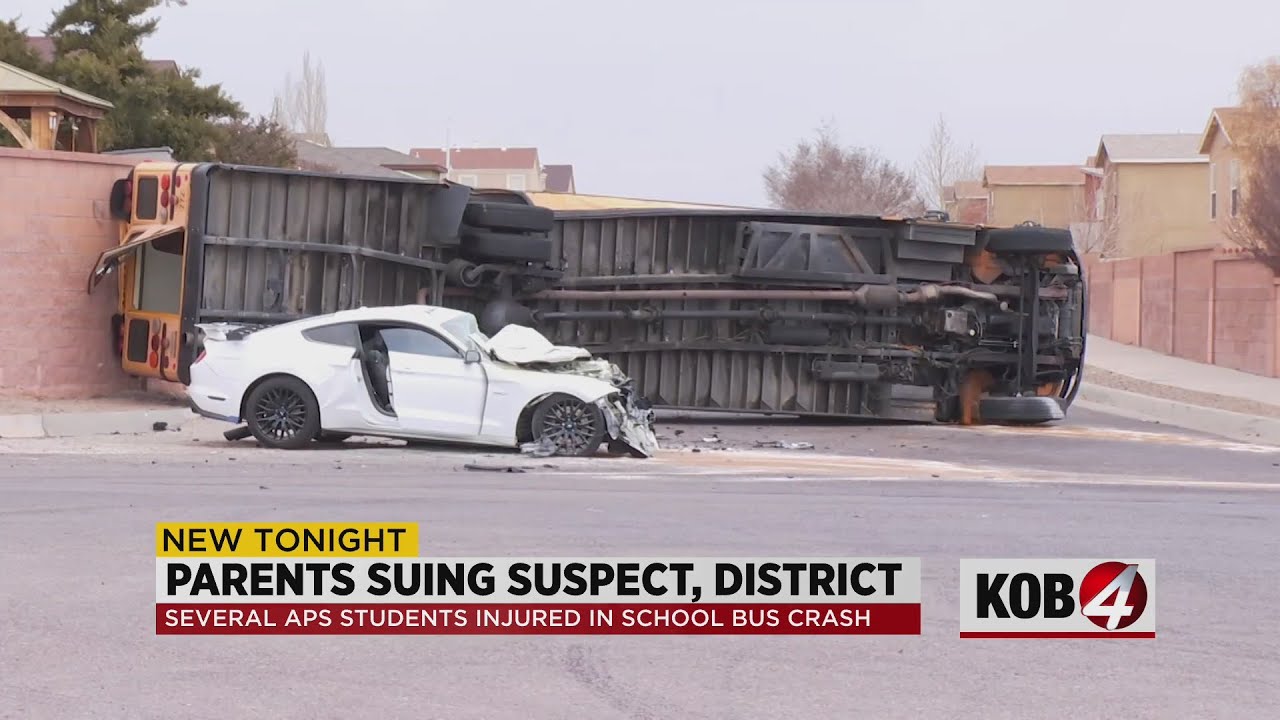 Parents sue man accused of crashing into Albuquerque school bus