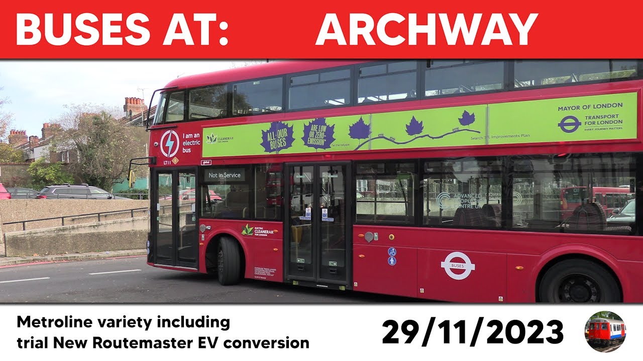 London buses at Archway 29/11/2023