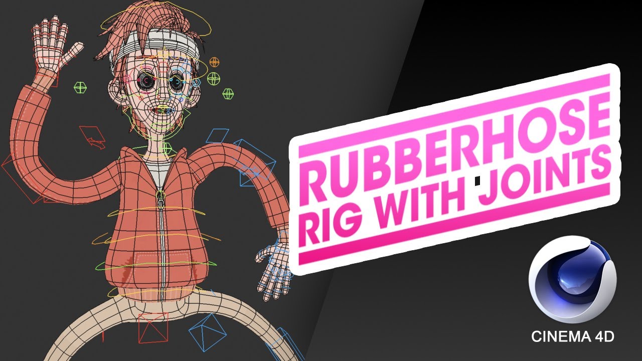 C4D rigging : rubberhose rig with joints