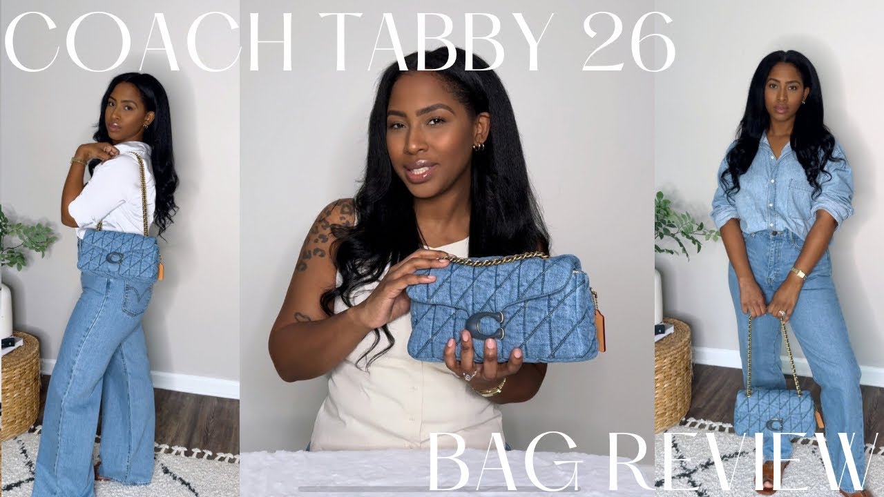 COACH TABBY UNBOXING| DESIGNER BAG REVIEW | HOW TO STYLE A DENIM BAG | SUMMER BAG TRENDS