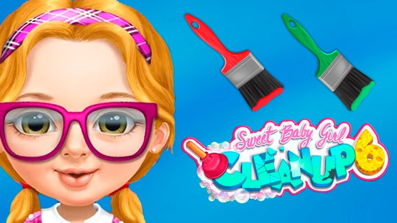 Sweet Baby Girl Cleanup 6   School Cleaning Game - Care game