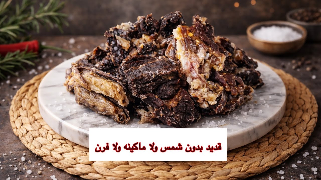 بدون شمس وبدون ماكينه تقديد اللحم بطريقة سريعه وناجحه💯 قرقوش / لحم مجفف