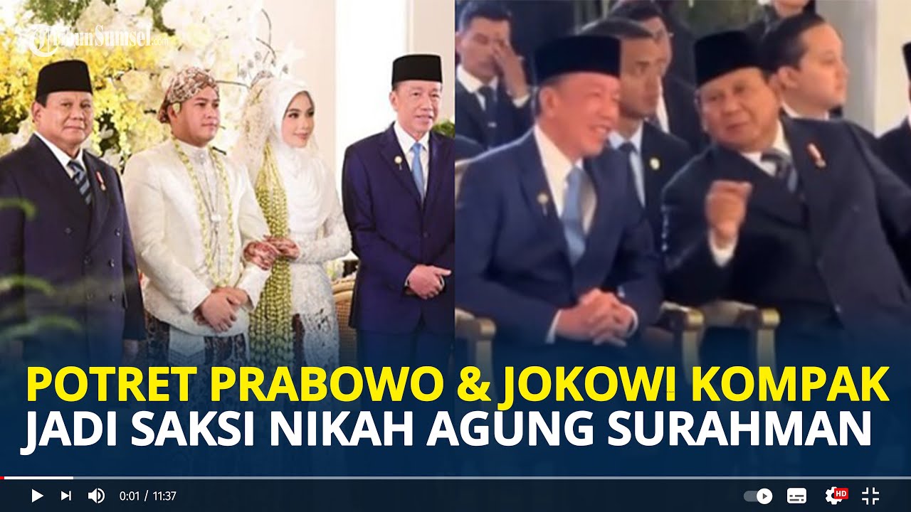 POTRET Prabowo dan Jokowi Berbincang Hangat di Sela Pernikahan Agung Surahman Jadi Sorotan