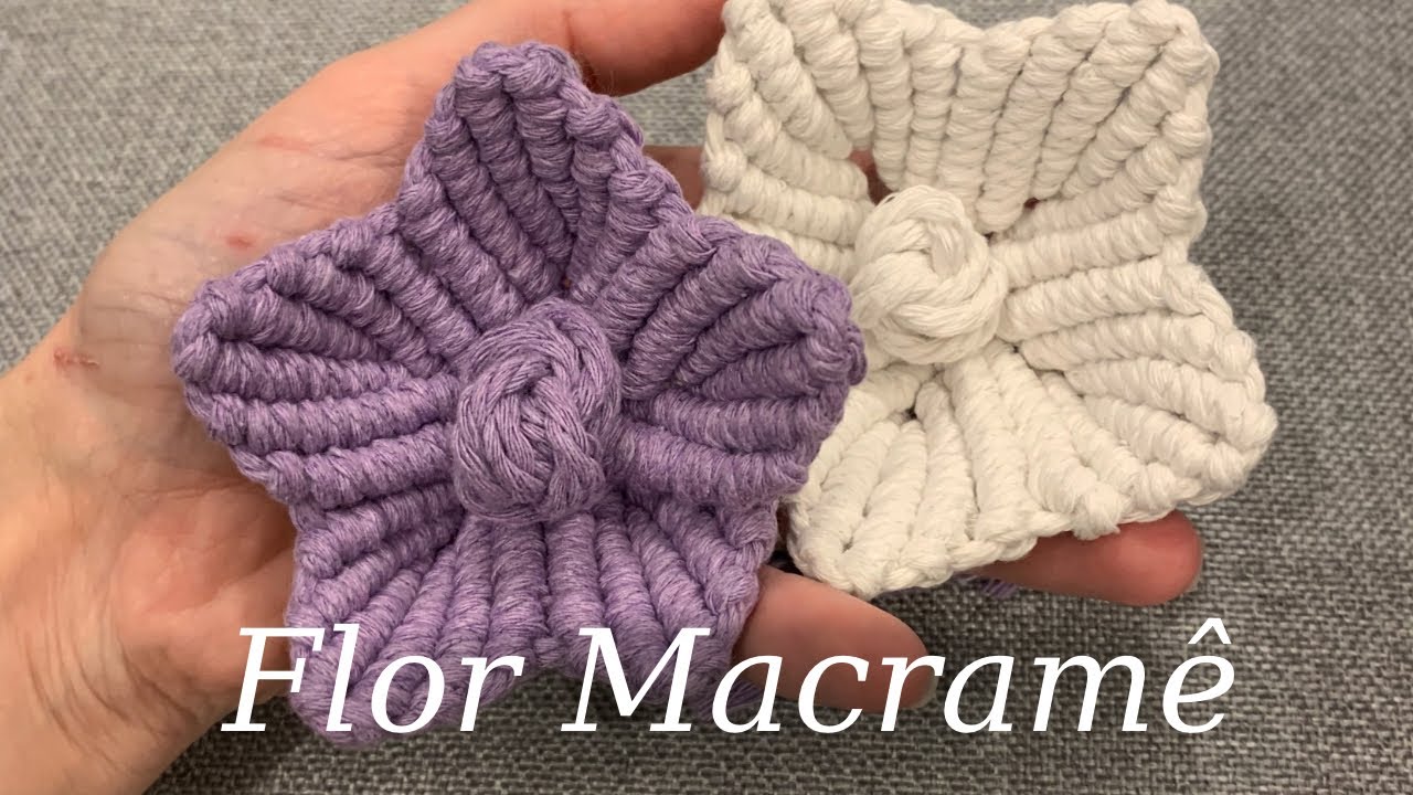 Flor de Macramê: Crie Beleza com Suas Próprias Mãos! 🌸 Diy Macrame : Macrame Flower