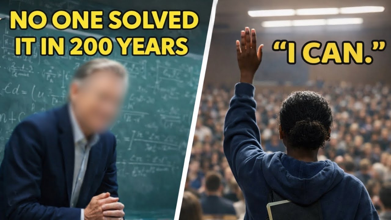 Professors Declared Math Problem Unsolvable in 200 Years — Black Girl Raised Hand, Room Erupted