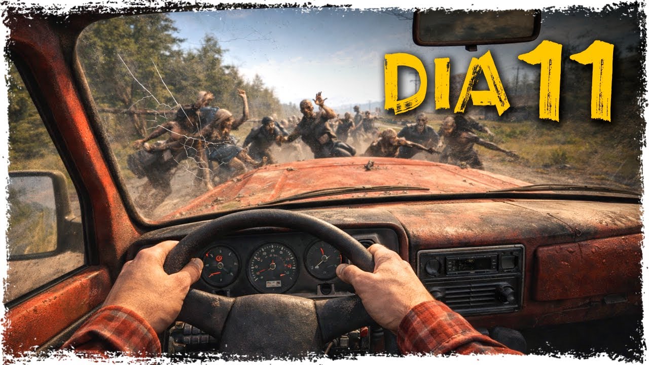DIA 11 PERDI A PACIÊNCIA E USEI MEU CARRO PRA VARRER A ZUMBIZADA - Survive The Nights