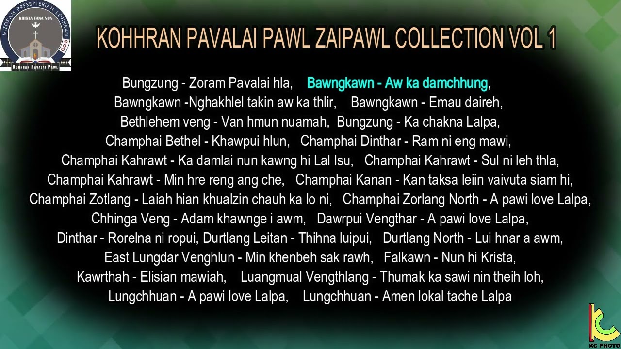 KOHHRAN PAVALAI PAWL ZAIPAWL COLLECTION VOL 1