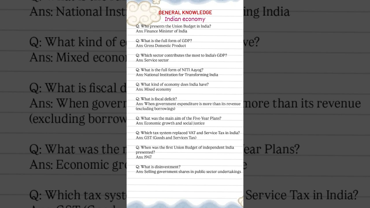 Top 10 MCQ of india economy important for competitive exams | indian economy #mcq #indianeconomy