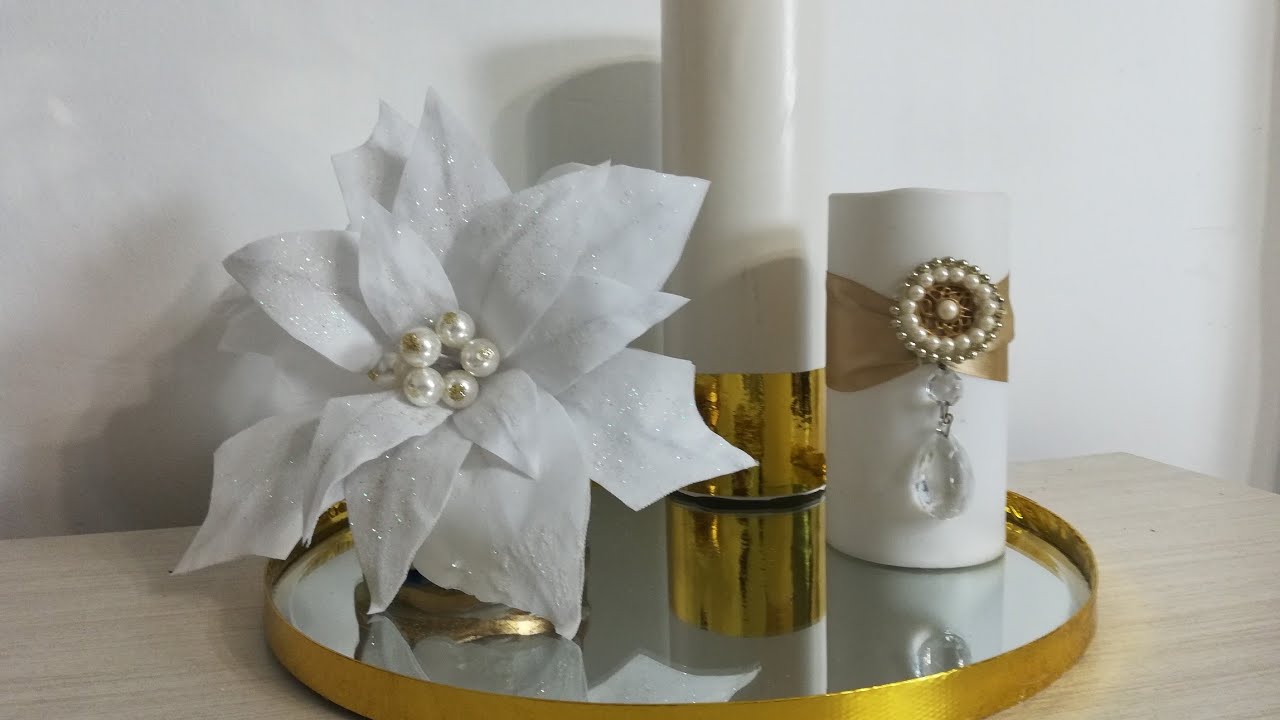 Nochebuena de terciopelo muy fácil#manualidades #flores #decoración