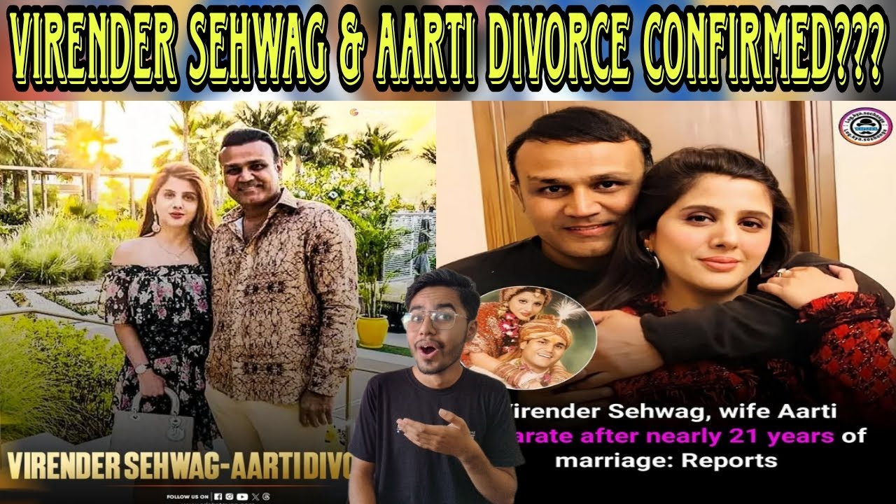 🚨Virender Sehwag & his Wife Aarti🚨Divorce Confirmed🚨After 20 years both are Separate Unfollow Insta🚨