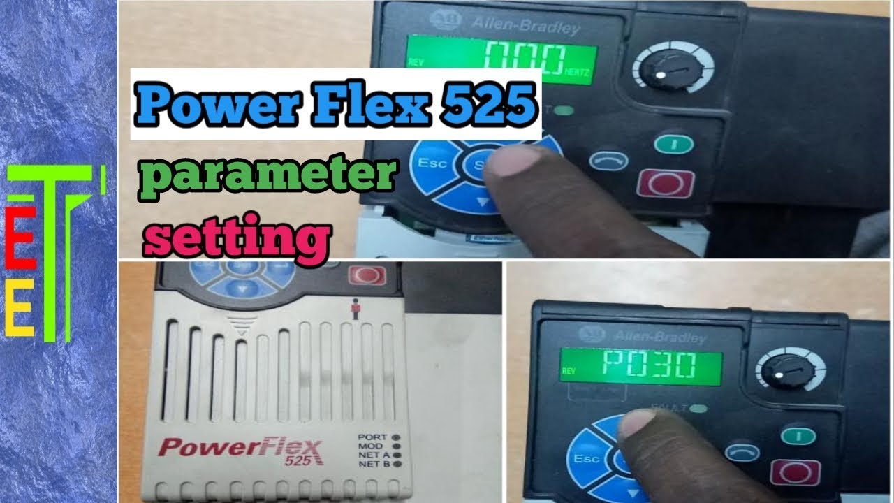 Power flex 525 drive parameter setting