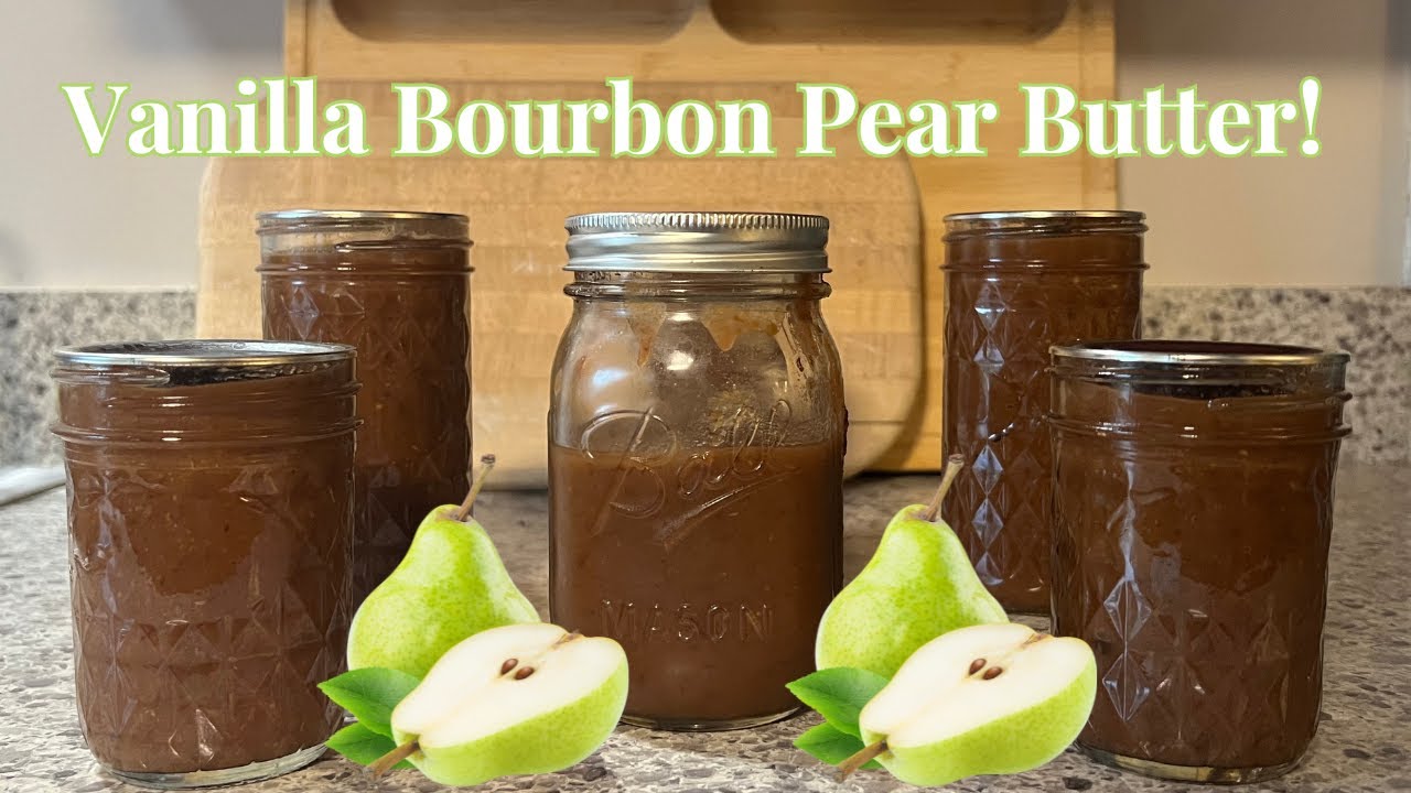 Making VANILLA BOURBON PEAR BUTTER From Scratch | Easy Recipe