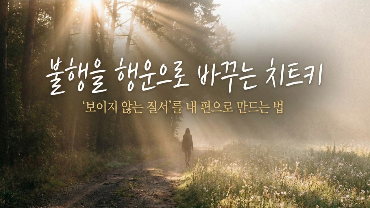 불행을 행운으로 바꾸는 치트키, '보이지 않는 질서'를 내 편으로 만드는 법