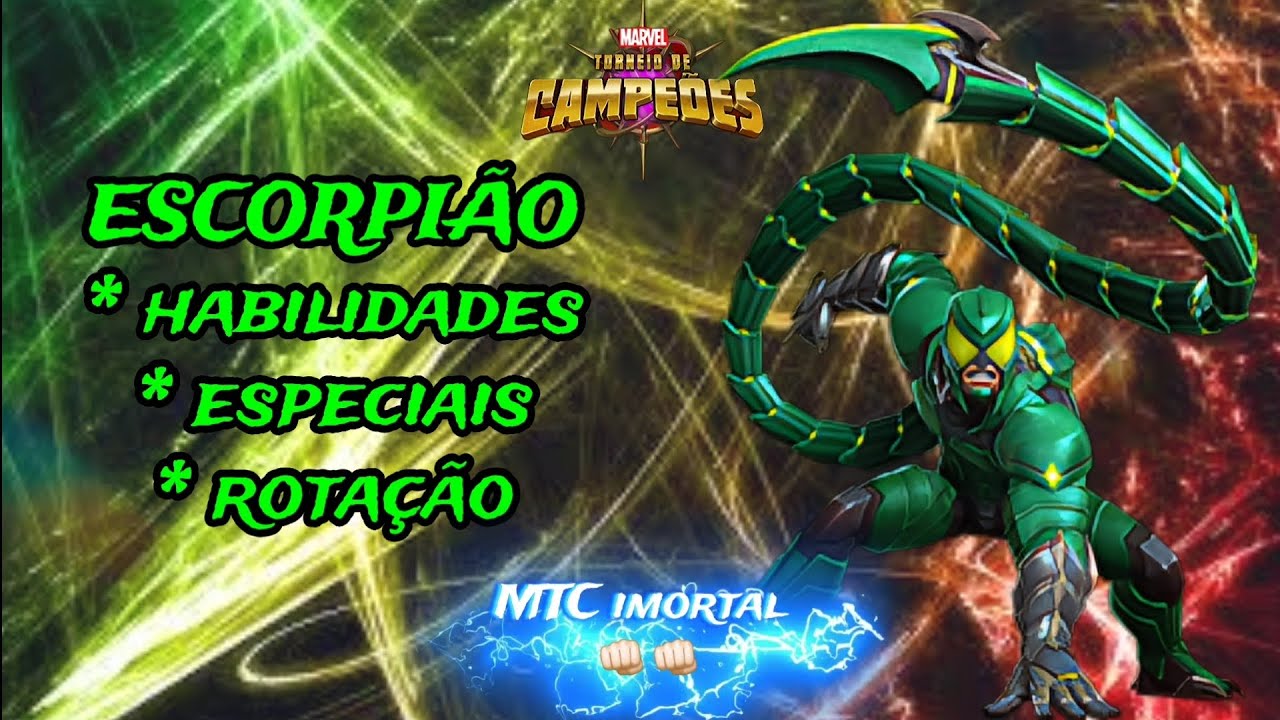@mtcimortal ESCORPIÃO | habilidades | especiais | rotação | FELIZ 2026 | Mtc | Mcoc | Marvel.