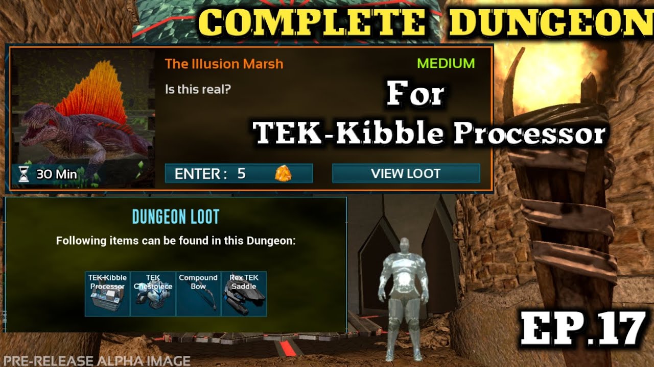 Complete new dungeon in ARK mobile TEK-kibble processor|EP.17