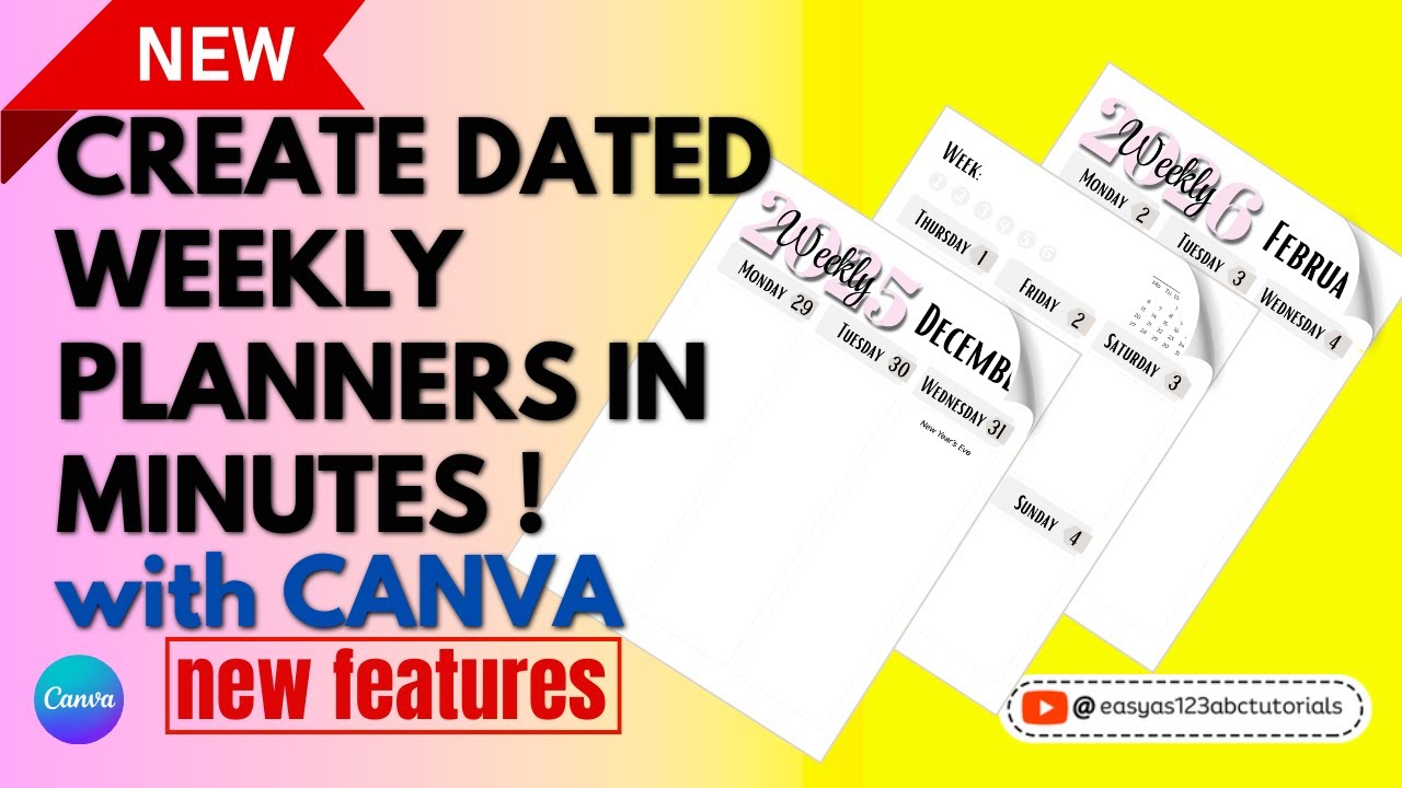 Bulk Create Weekly Planner Pages in Canva with Dates in Minutes Easy to Follow Tutorial