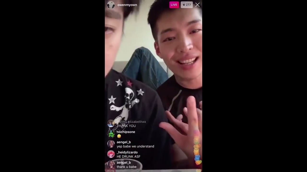 200324 오왼x블루 라방💙  Owen & Bloo Instagram live ✨✨