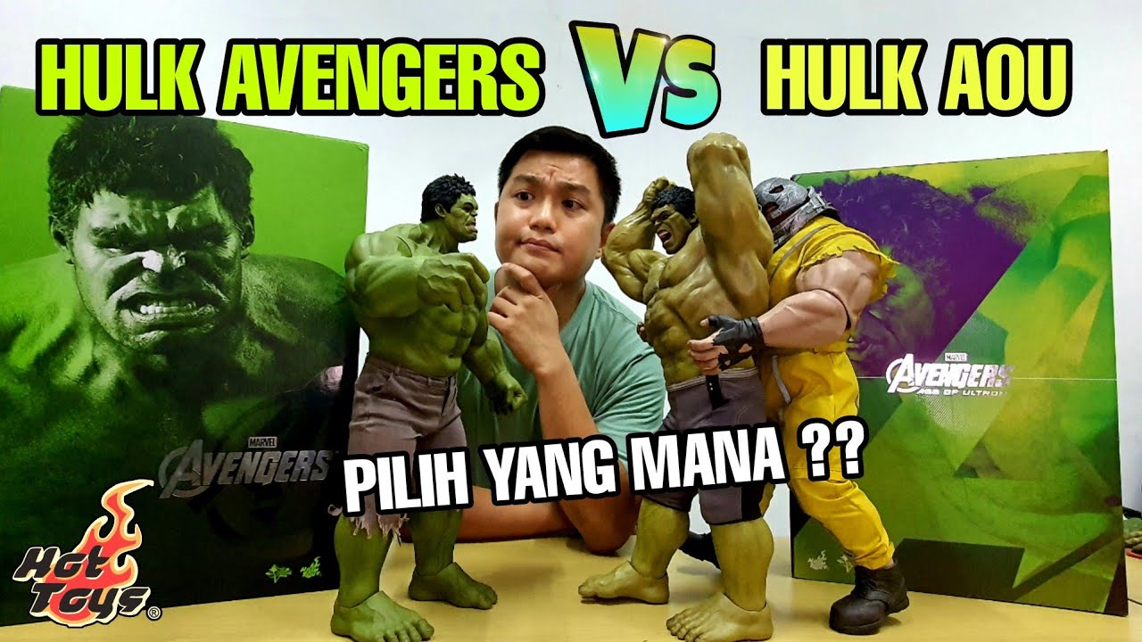 DAPAT HOT TOYS HULK AVENGERS ! MURAH!!LANGSUNG UNBOXING  DAN COMPARE DENGAN HULK AOU! BAGUS MANA YA?