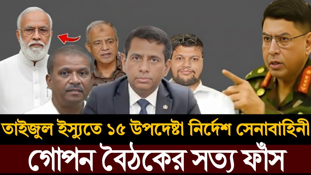 গোপন বৈঠক ফাঁস | তাইজুল–উপদেষ্টা ইস্যুতে ১৫ জন কে আটক করার নির্দেশ সেনাবাহিনী । Masud Kamal TakkShow