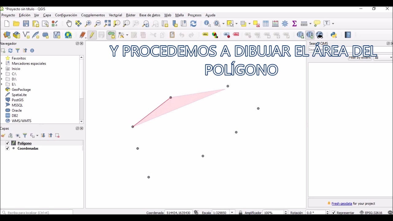 CREAR POLÍGONO EN QGIS, CON COORDENADAS GEOGRÁFICAS