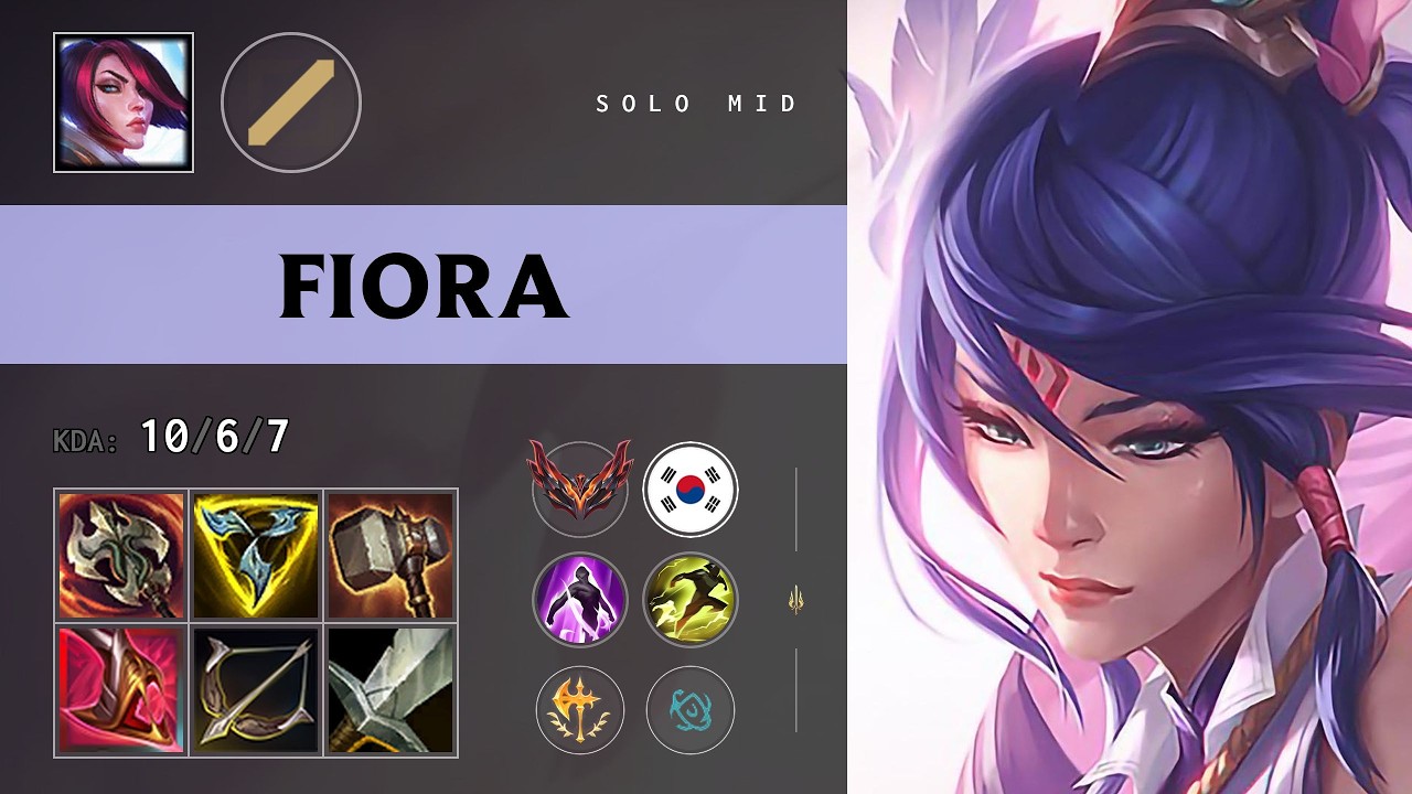 Fiora Mid vs Talon - KR Grandmaster Patch 26.14