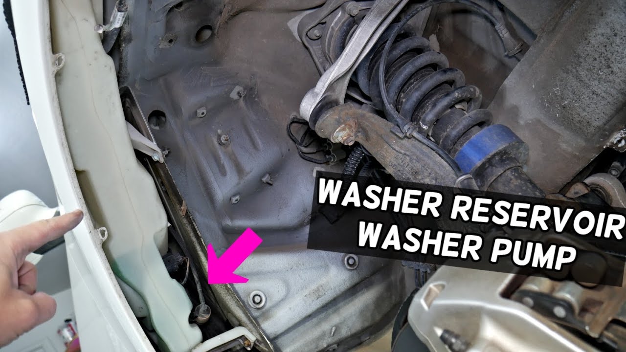 WINDSHIELD WASHER RESERVOIR TANK PUMP REPLACEMENT PORSCHE CAYENNE, AUDI Q7, VW TOUAREG