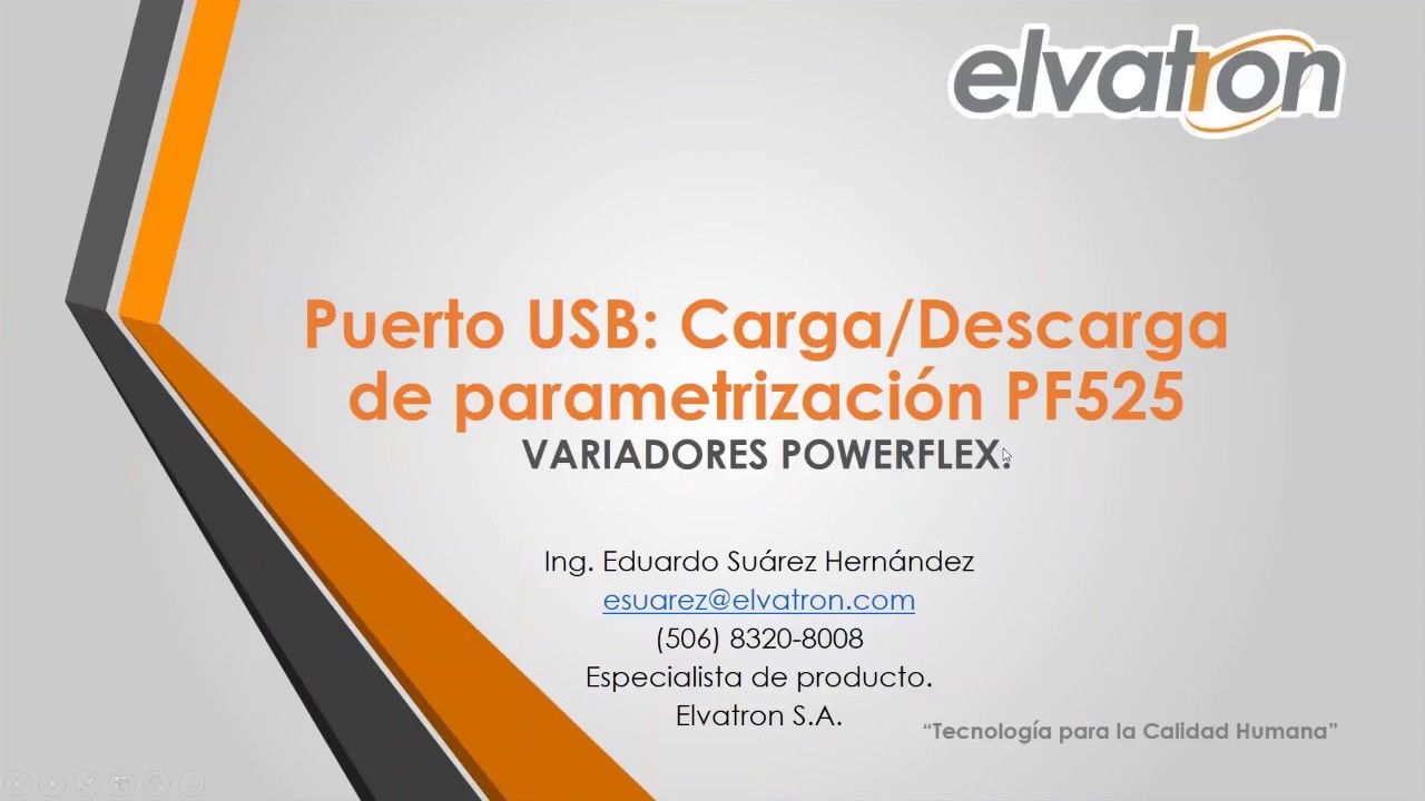 PowerFlex 525: Puerto USB : Carga Descarga de parametrización