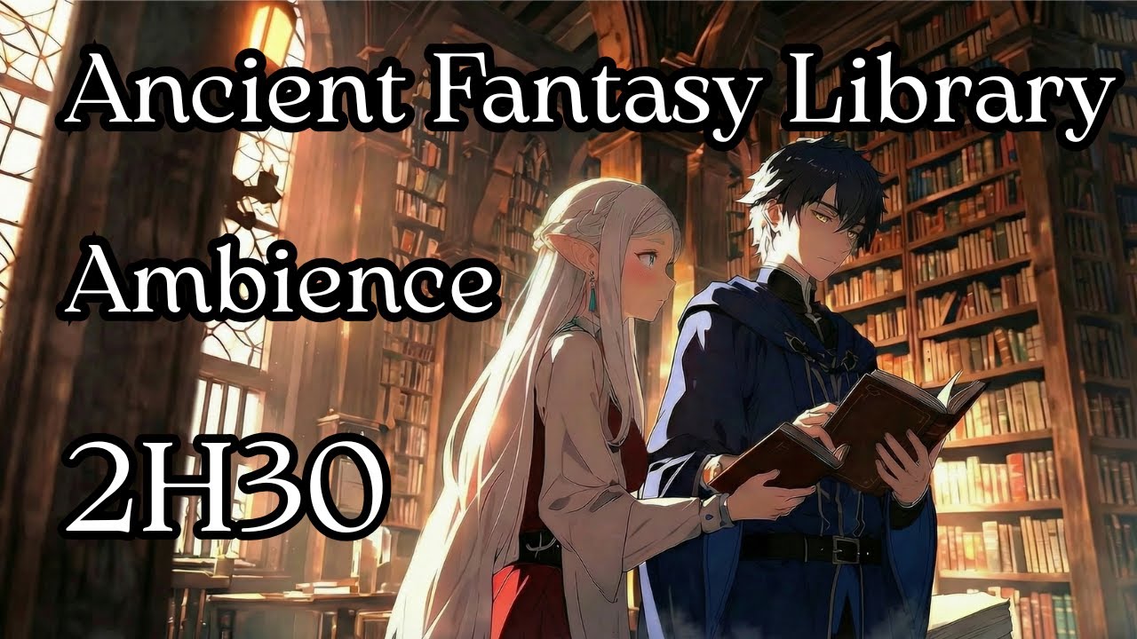 Medieval Fantasy Library Ambience | Relaxing Music for Study, Reading & Focus 2H30
