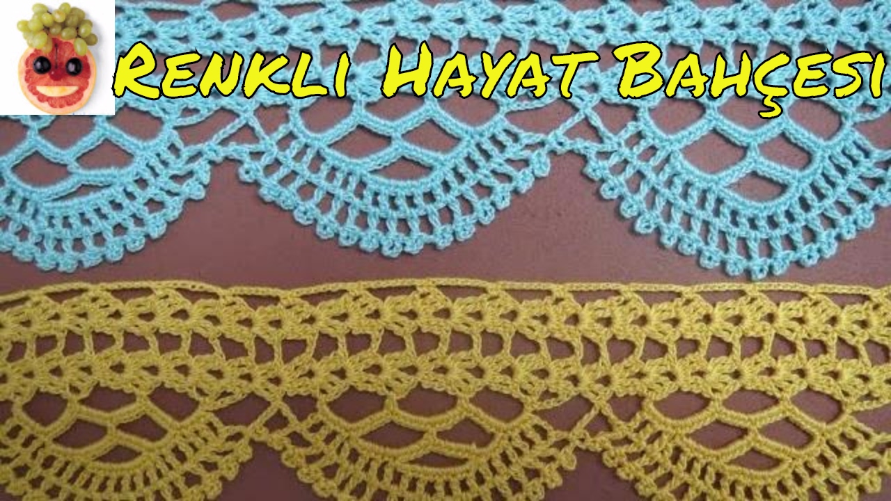Dantel Havlu Kenarı Örneği Yapılışı (Örgü Dantel Oya El işi Knitting )