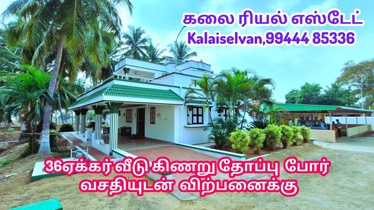 269) 36ஏக்கர் வீடு கிணறு தோப்பு  போர் வசதியுடன்  விற்பனைக்கு