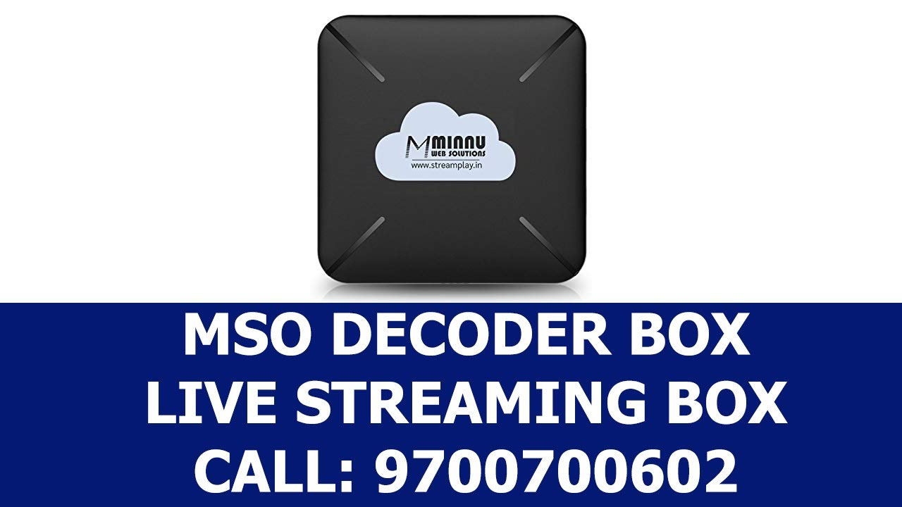 MSO RTMP DECODER BOX | MSO STREAMING BOX | SRT DECODER WITH DASHBOARD ACCESS | Mini Playout Software