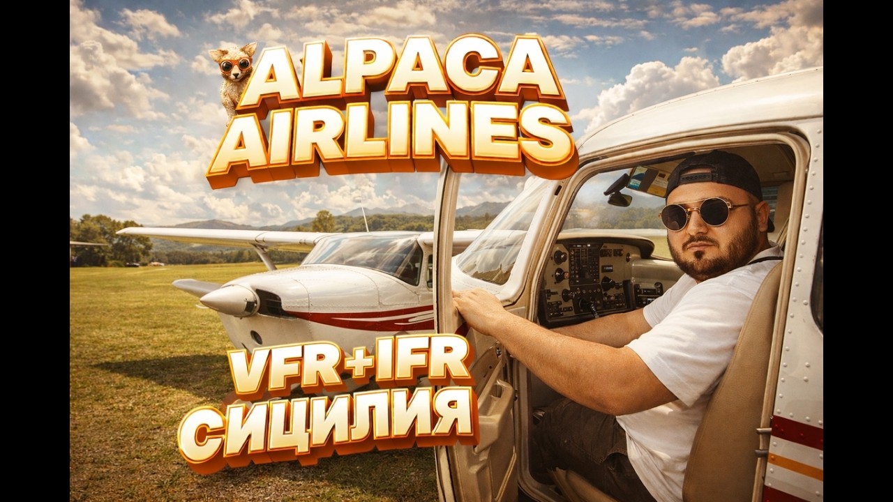 Alpaca Airlines/Сицилия VFR+IFR /C182Q /VATSIM