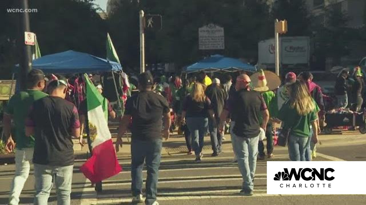 Fans flood into Uptown Charlotte ahead of Mexico vs. Ecuador game