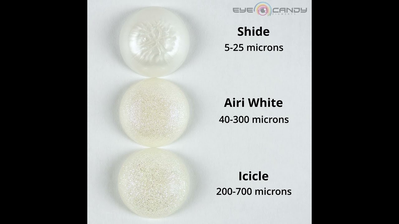 White mica pigment particle size comparison and the difference. Does it matter?