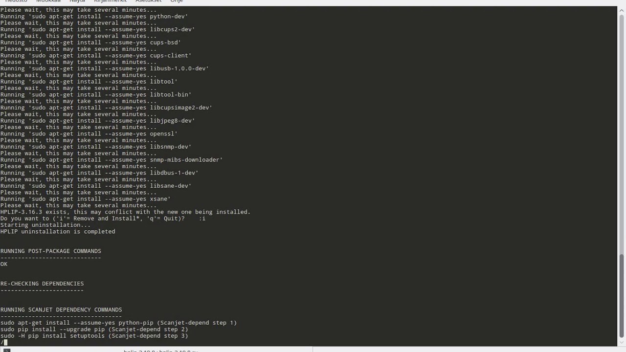 hplip install to Linux Mint 18.3 32-bit - boring, no sound, no edits