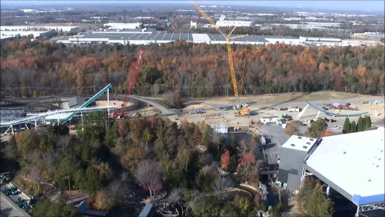 Carowinds 2015: Fury 325 Construction Time Lapse - Track Complete