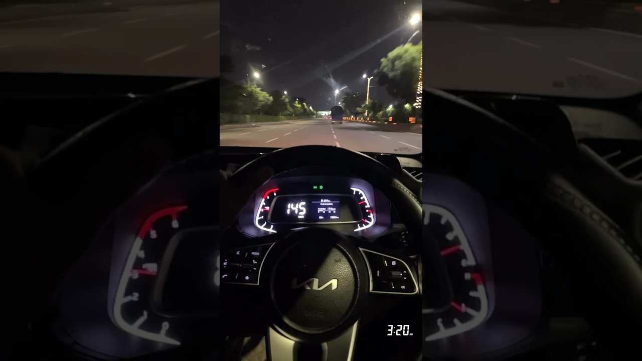 Kia Sonet Full Acceleration 😵🔥 #lucknow #nightlife #topspeed #suv