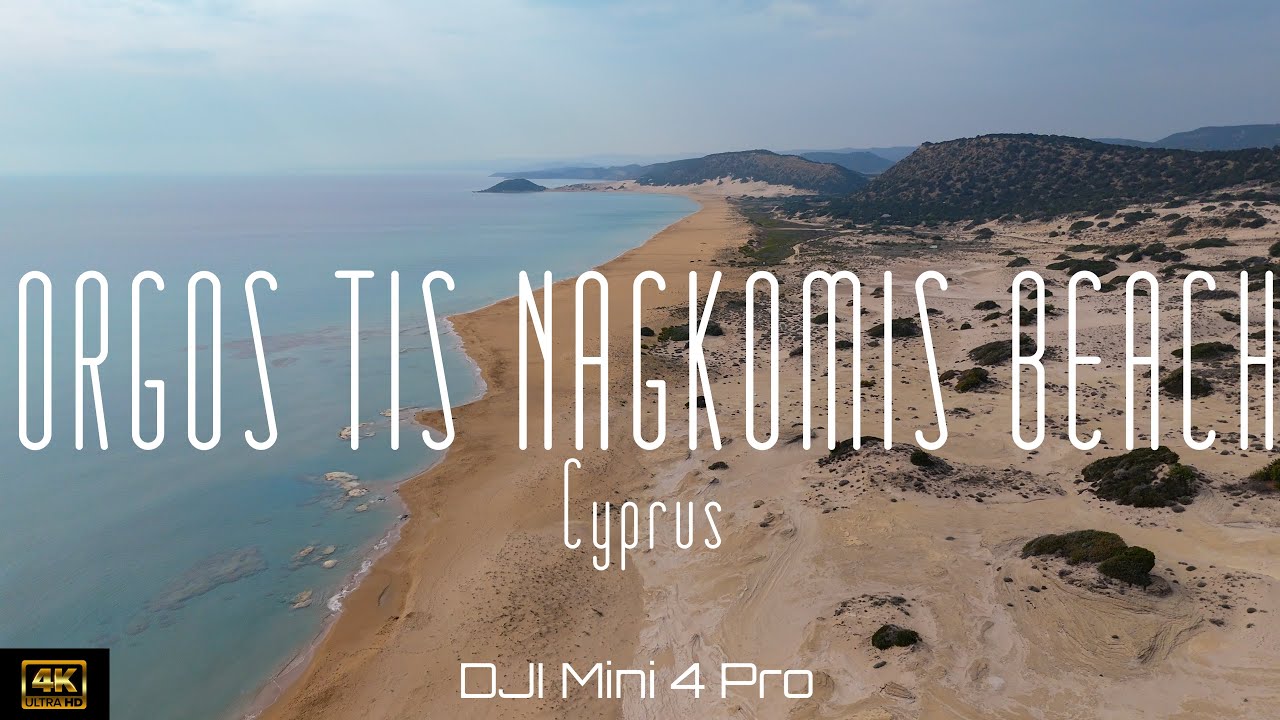 🇨🇾 Orgos Tis Nagkomis Beach, Cyprus. | DJI Mini 4 Pro 4K drone video