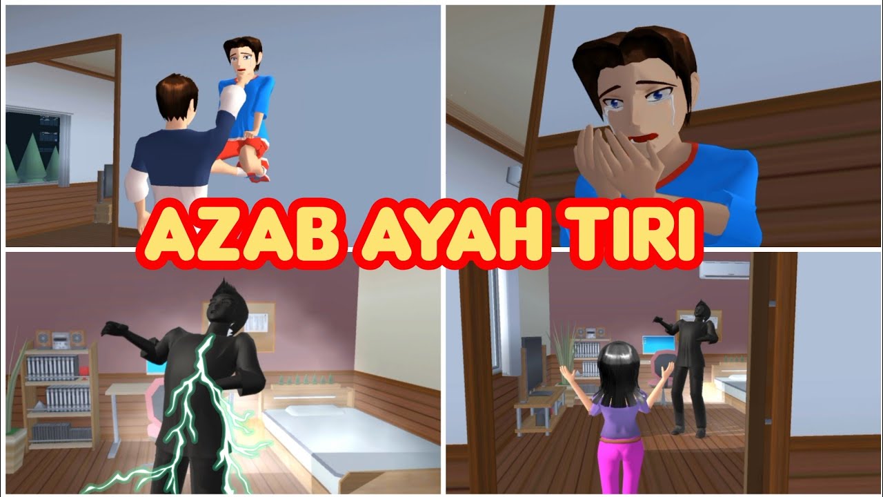 AZAB AYAH TIRI JAHAT MATI KESETRUM LISTRIK | Drama Sakura School Simulator