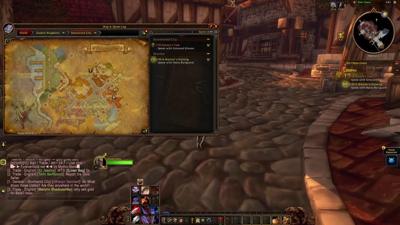 NEW CHARACTER (HUMAN /WARRIOR) WoW FOREVER BETA