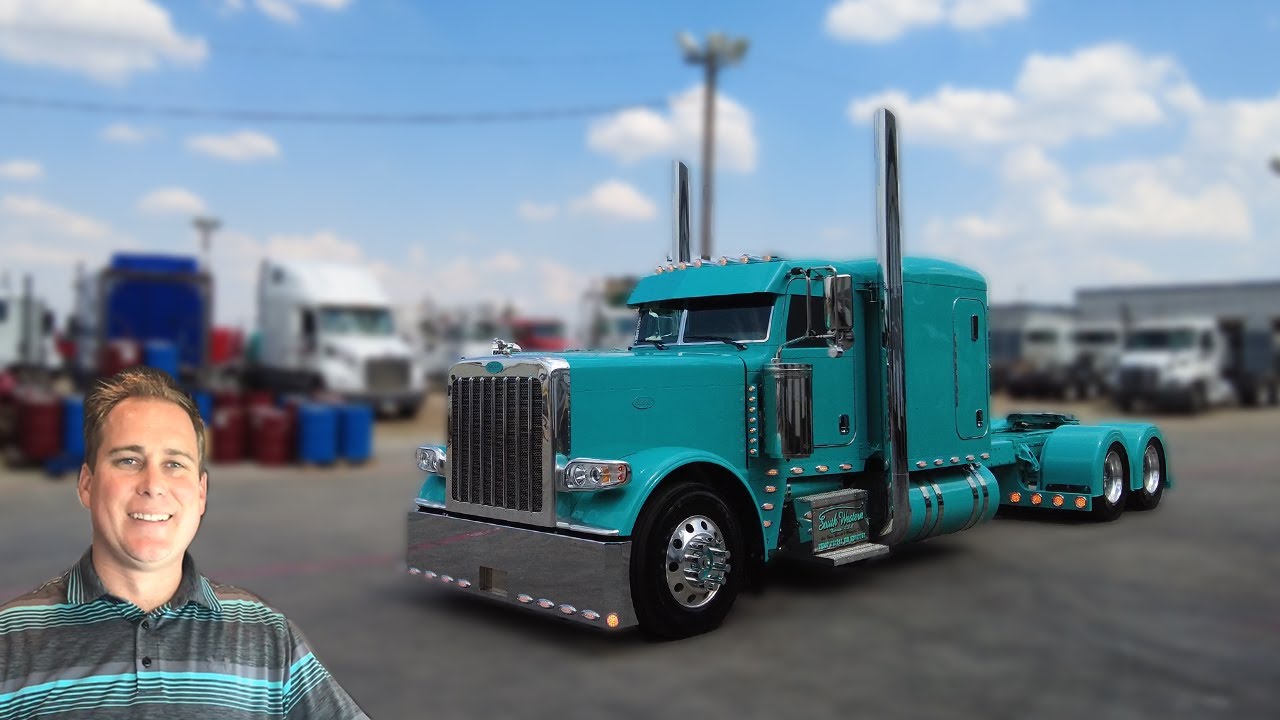SOLD - Desert Turquoise 2022 Peterbilt 389 Custom Flat Top