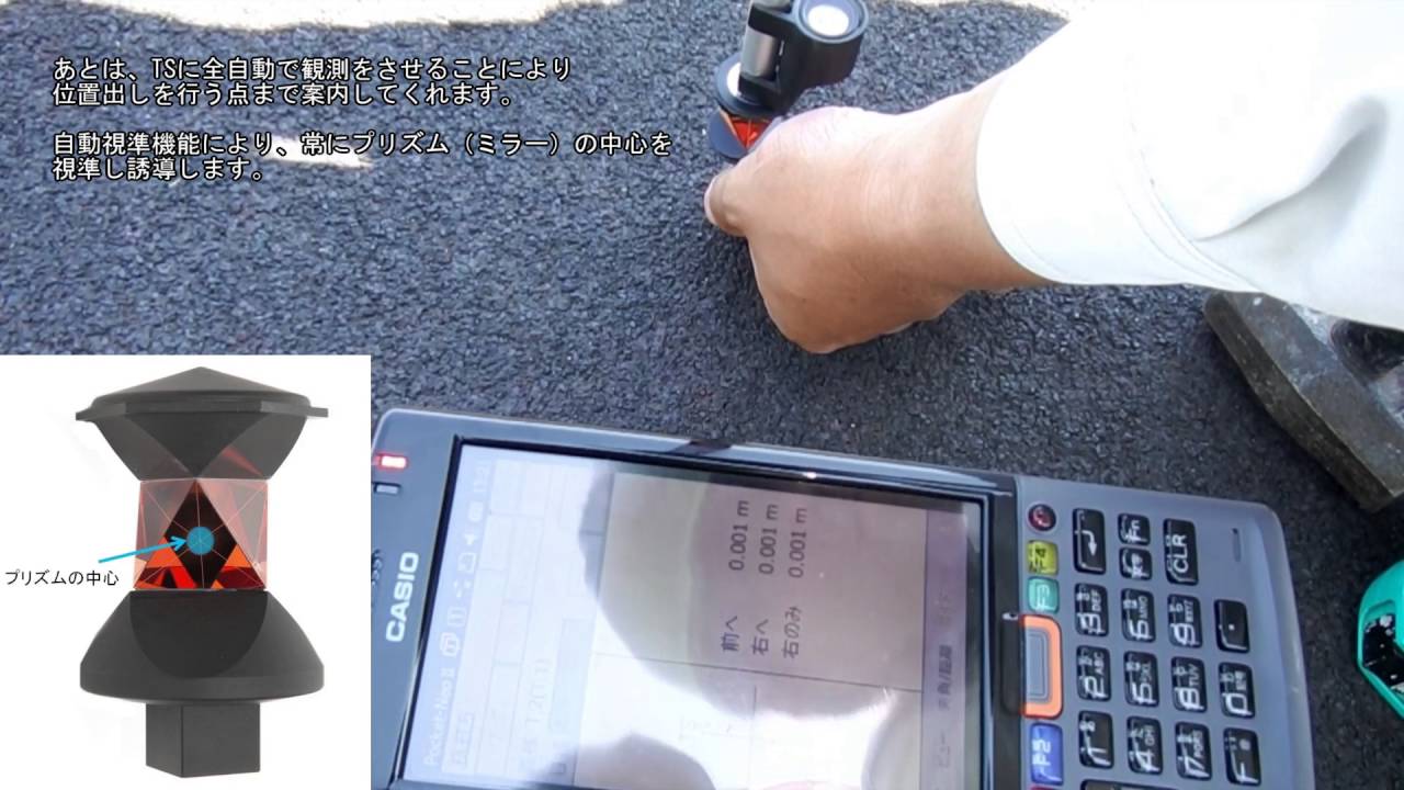 全自動トータルステーションを用いた位置出し測量