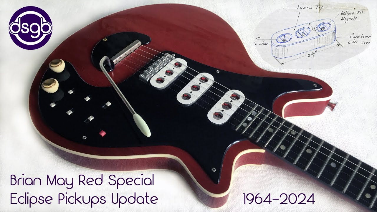 Обновление гитарных звукоснимателей Brian May Red Special Eclipse Magnet Pickups 2024