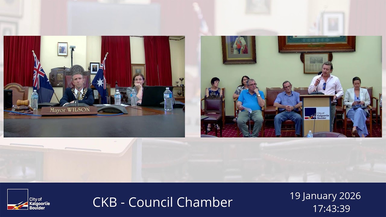 City of Kalgoorlie-Boulder Live Stream - 19 January 2026 -  Annual Electors Meeting