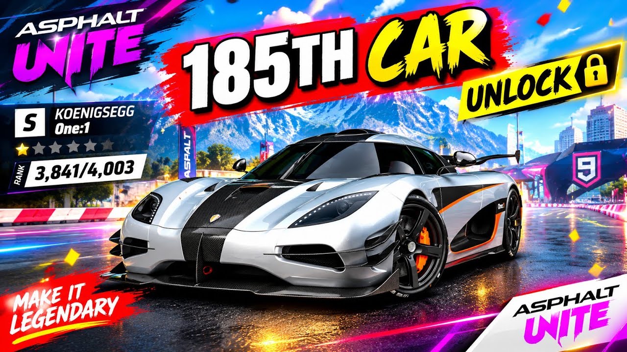 Asphalt-Unite / KOENIGSEGG ONE Special Event / Unlocking 🥳 KOENIGSEGG One:1 My 185th Car 🤩