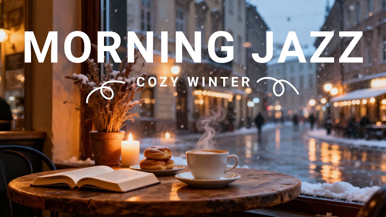 Cozy Winter Jazz & Coffee Shop Ambience - Relaxing Smooth Jazz January for Study