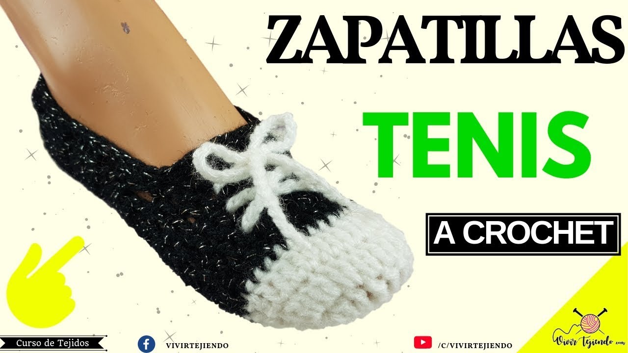 Tejiendo Tenis a CROCHET | Zapatillas a GANCHILLOS | Tejidos a Crochet