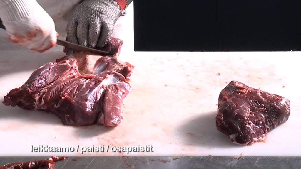 Poronlihan leikkaus: Kokonaisen poronpaistin leikkaus osapaisteiksi