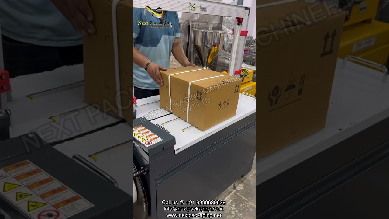 Automatic box strapping machine & box tapping machine | carton strapping machine